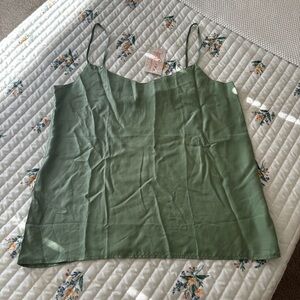 NWT Vintage 100% Sandwashed Silk Camisole, Sage Green – Size 16 (L/XL)